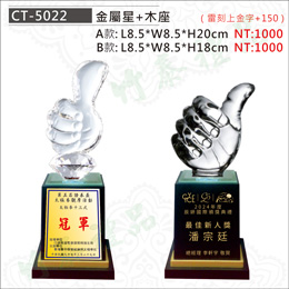 水晶木質獎座
